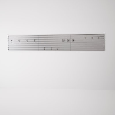 Flow Wall 14 Piece Slatwall Panel, Hook Storage Set - Slatwall