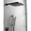 Ensemble de douche moderne avec buse autonettoyante, tête, système innovant de douche à main, barre coulissante, jets pour le corps-117092752