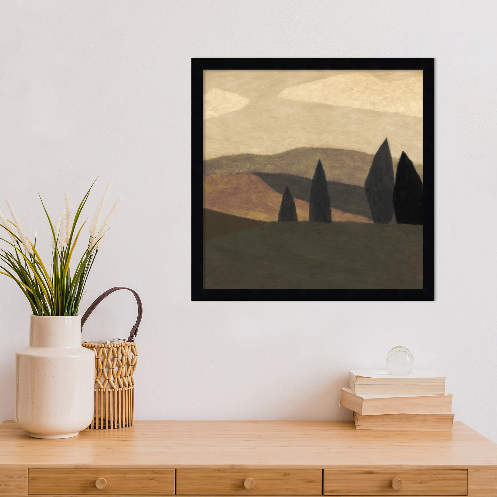 Paysage 2 Print by Dan Hobday, Black, 17" H x 17" W