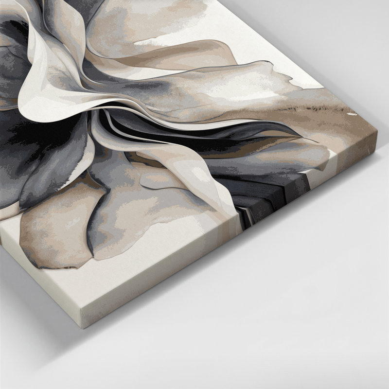 Aquarelle abstraite 27, art mural sur toile beige, H 11 po x l 14 po