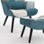 Kade Upholstered Linen With Footstool Armchair-177648125