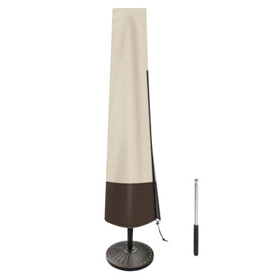 Patio Umbrella Cover Outdoor Umbrella Cover With Rod Waterproof Durable 600D Polyester Fabric Patio Parasol Umbrella Cover For 7 Ft To 11 Ft Outdoor U