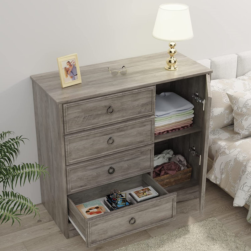 Commode combinée 4 tiroirs 39,37 po Allmond