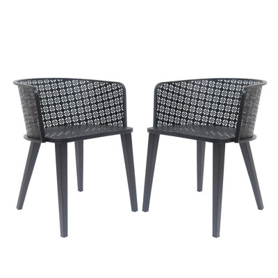 Ensemble de chaises de salle à manger Milan (ensemble de 2) Chaises de salle à manger d'extérieur modernes