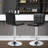 Marte Faux Leather Swivel Bar Stools, Adjustable Counter Height Barstools with Backrest and Footrest-40658658