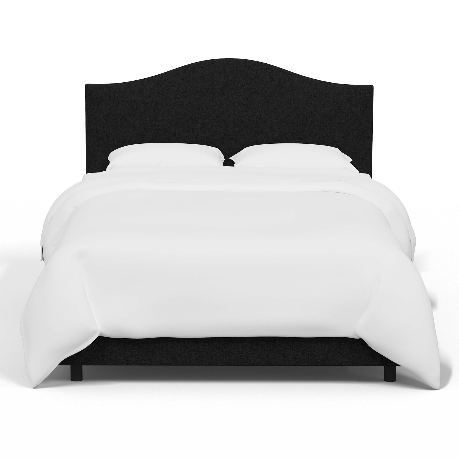 Morris Upholstered Standard Bed, Queen, Classic Linen Black