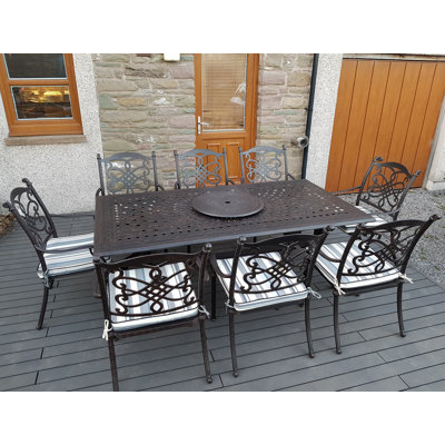 Canouan 8 Seater Dining Set with Cushions