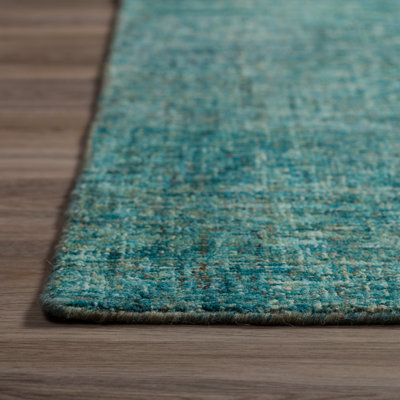 Tapis turquoise en laine touffeté à la main Gilboa