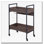 Chariot de service noyer et noir avec 2 tablettes
