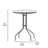 Amlie 23.75" Round Tempered Glass Metal Table with Smooth Ripple Design Top-1556893402