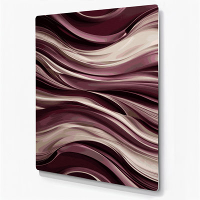 Abstract Landscape 73 Red Metal Wall Art