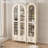 White Solid Wood+Glass Display Cases