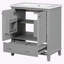 Ensemble de meuble-lavabo simple autoportant 30 po avec plateau en céramique Nassir-257080657