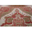 Tapis beige / ivoire / rouge en laine noué à la main de conception unique 9 pi x 11 pi 9 po