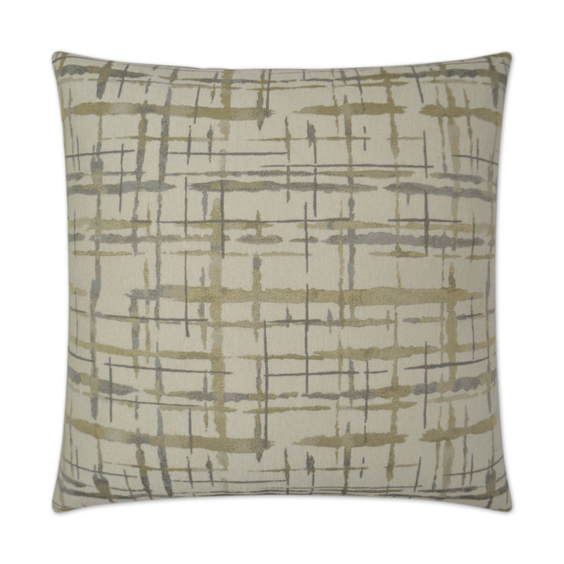 Protraction Decorative Throw Pillow, Pewter, Square 24"