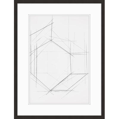 Geometric Progression 6 Framed Drawing Print
