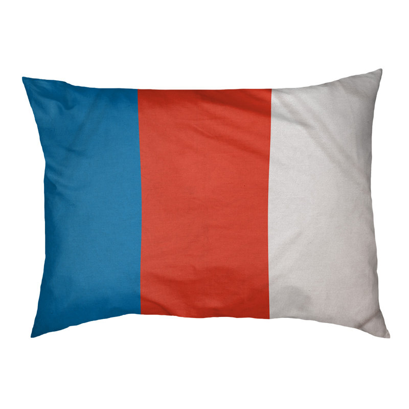 Oreiller Oklahoma, Moyen (l 28 po x P 18 po x H 9,5 po), Bleu basketball / rouge basketball / blanc