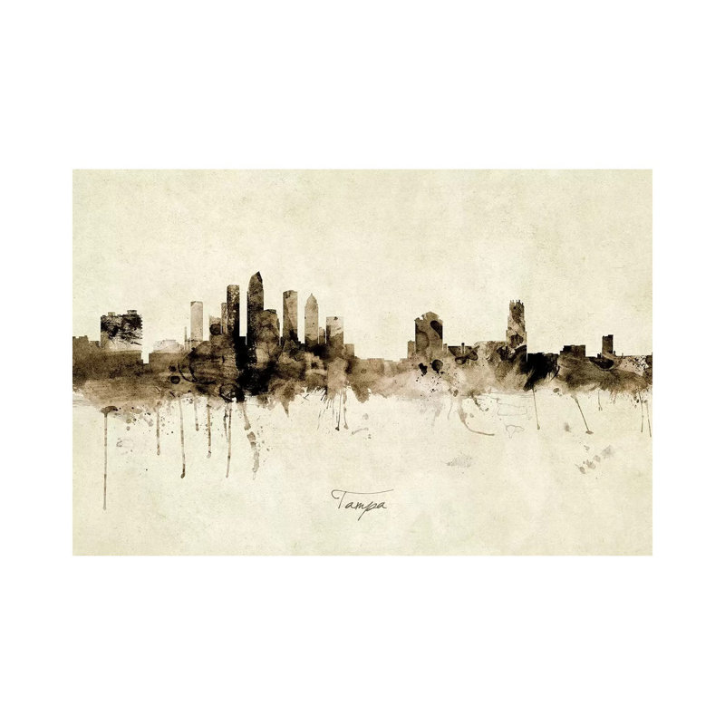 Tampa Florida Skyline by Michael Tompsett - Wrapped Canvas Print, 66.04 cm H x 45.72 cm W x 1.91 cm D
