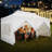 30 Ft. W x 10 Ft. D Metal Pop-up Canopy for Parties Waterproof Gazebos with 8 Detachable Sidewalls-98600870
