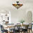 Tiffany 2- Light Dimmable Tiffany Semi-Flush Mount