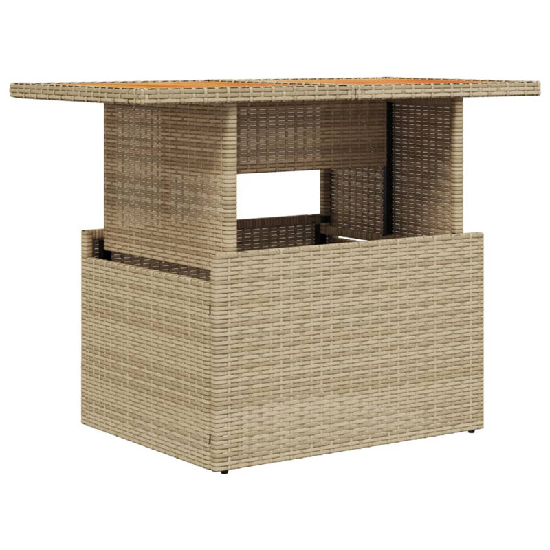 Pirley Rectangular Outdoor Coffee Table , 100cm W 55cm D, Grey, Solid Wood