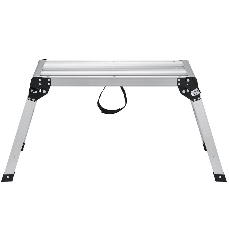 Heavy Duty Silver Aluminum Folding Step Stool
