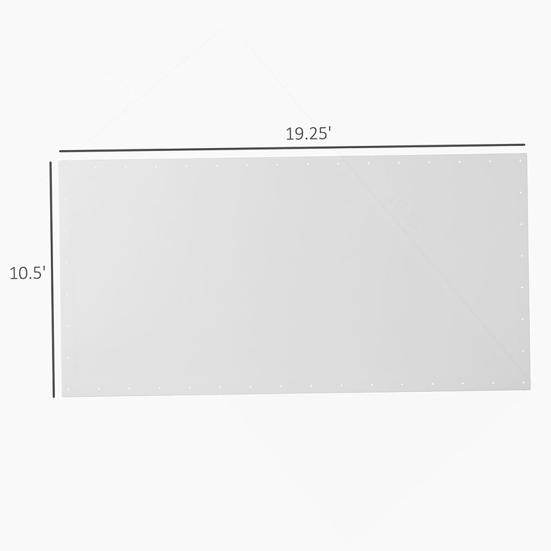 Couvre-abri de toit facile à installer et résistant aux rayons UV avec cordons élastiques, Blanc
