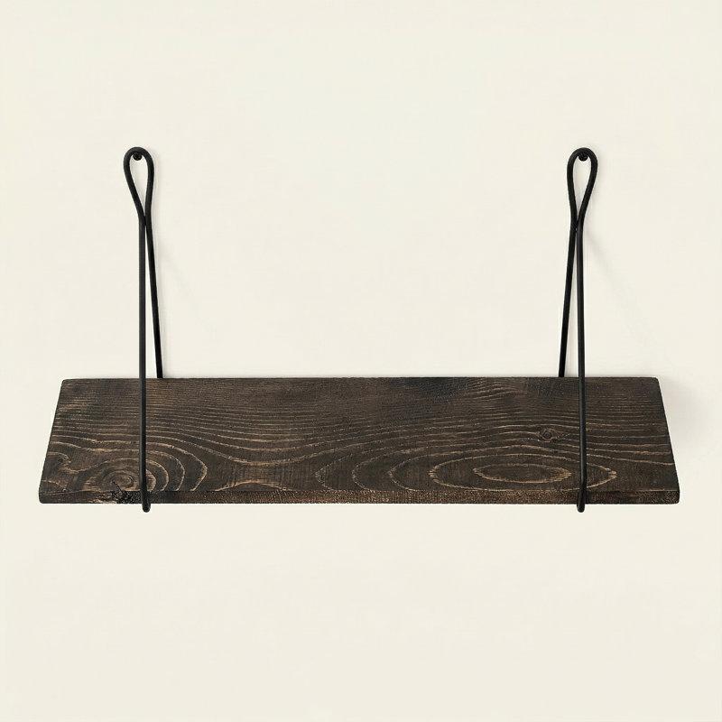 Callum Solid Spruce Wood Floating Wall Shelf