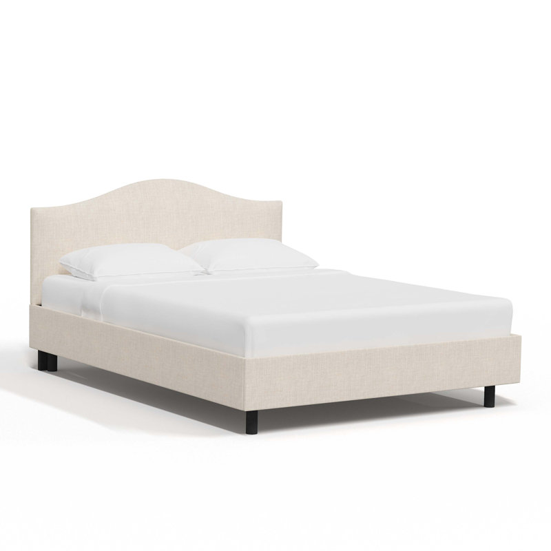 Eaucourt Upholstered Platform Bed, Classic Talc Linen, King