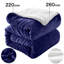 Diya Soft Sherpa Fleece Fur Thick Dual Sided Flannel Reversible Blanket Throw-832865030-842979675