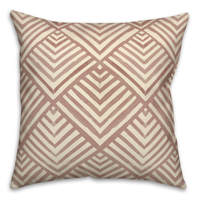 Polyester/Polyester Blend Throw Square Pillow Cover & Insert, Beige/Gray