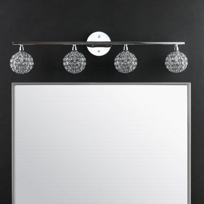 Matthies Iron/Glass Contemporary Glam LED Vanity Light
