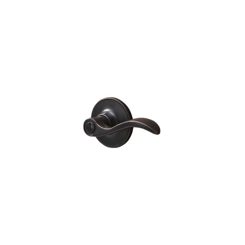 Seville Privacy Bed and Bath Door Lever, Aged Bronze