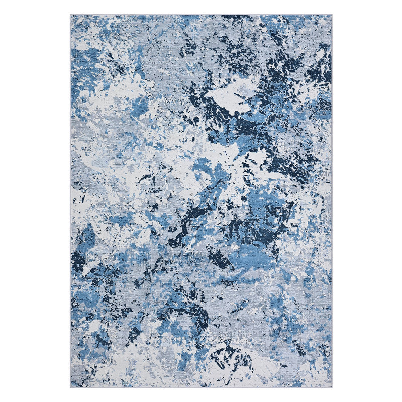 Washable Area Rug for Living Room or Bedroom - Soft & Easy to Clean - Modern Brown Carpet - Versatile Home Decor - 5x7ft (152x213cm)