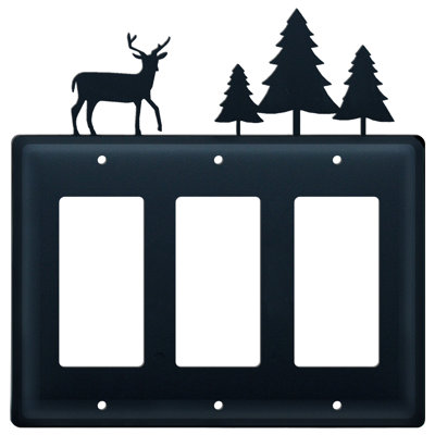 Deer and Tree 3-Gang Rocker Wall Plate