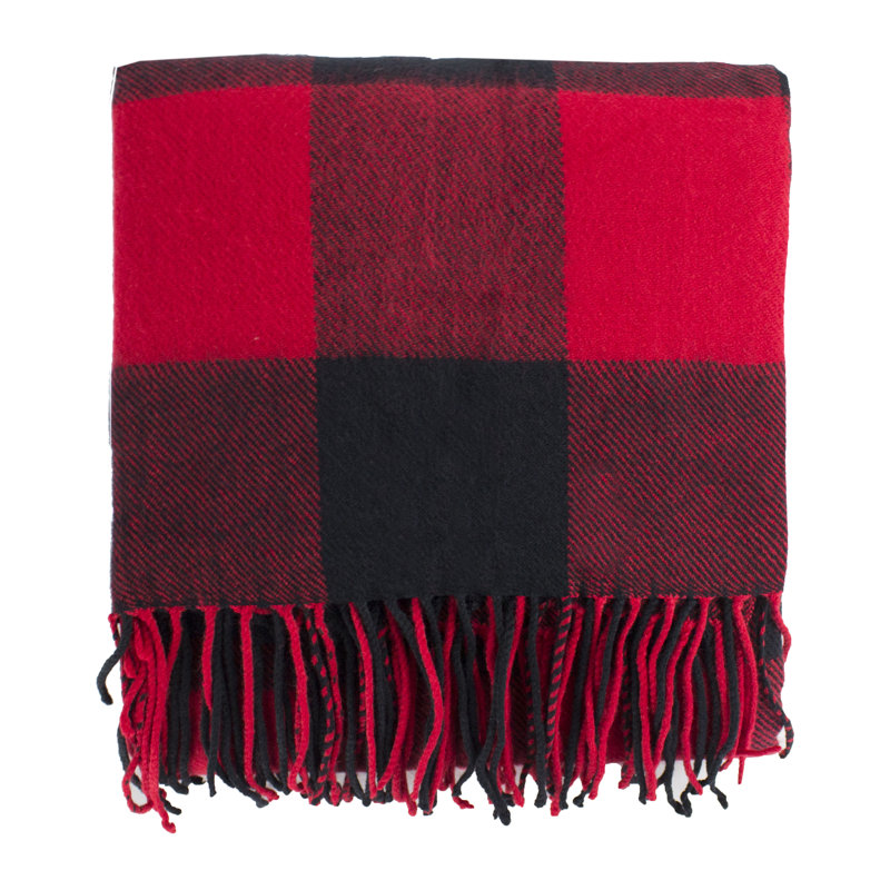 Hand Woven Throw Blanket, Red