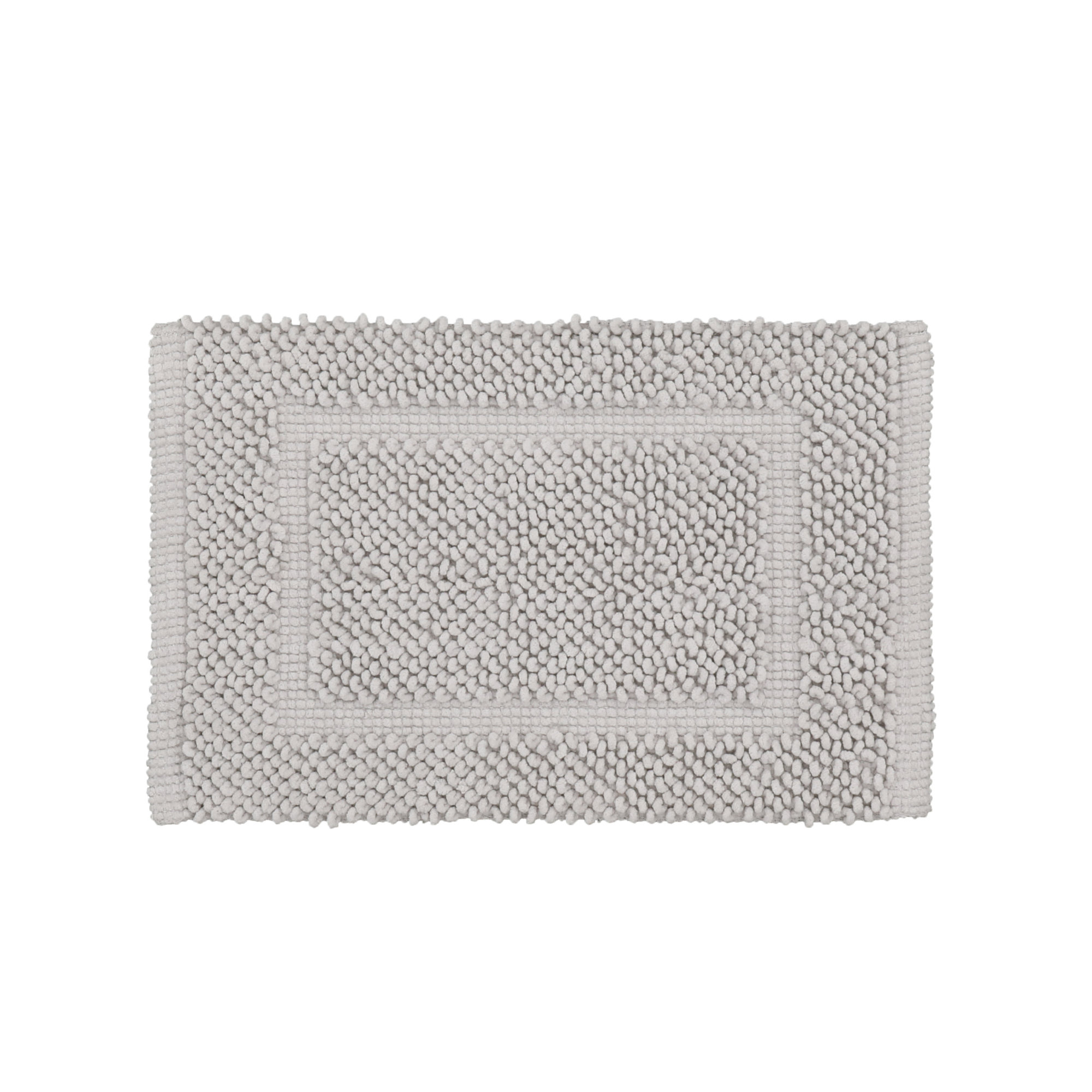 Payten Classic Cotton Bath Mat, Single - 17"W x 24"L, Soft Gray