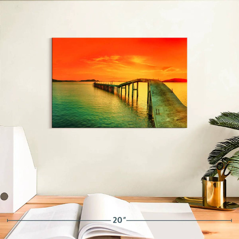 Aletra Pier Sunset, 8" H x 12" W
