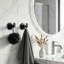 Crochet minimal pour serviettes de salle de bain, crochet mural simple en acier inoxydable pour robes, serviettes, vestes et sacs, noir mat-129434273