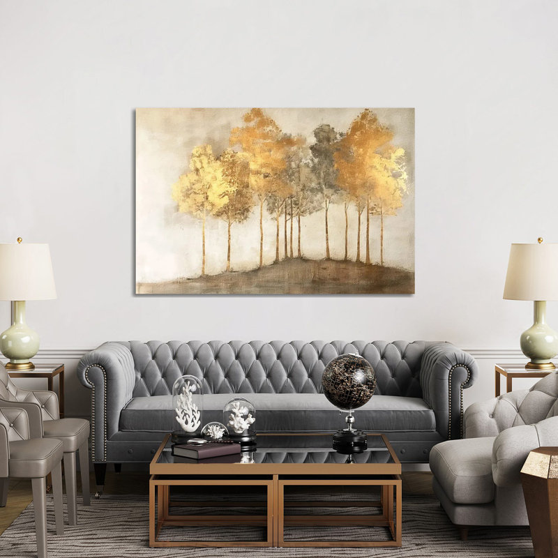 Golden Landscape VI by Willow Studio - Gallery-Wrapped Canvas Giclée on Canvas, Does Not Apply, 20.32 cm H x 30.48 cm W