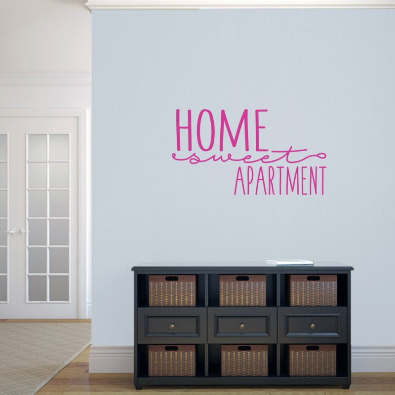 Text & Numbers Non-Wall Damaging Wall Decal, Hot Pink
