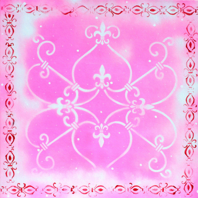 Madart Inc. Garden Delight - fantaisie rose, H 12 po x l 12 po, Non, Toile tendue