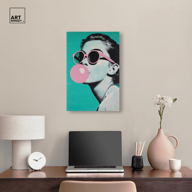 Impression sur toile rétro chic II, H 24 po x l 16 po, Toile tendue avec châssis