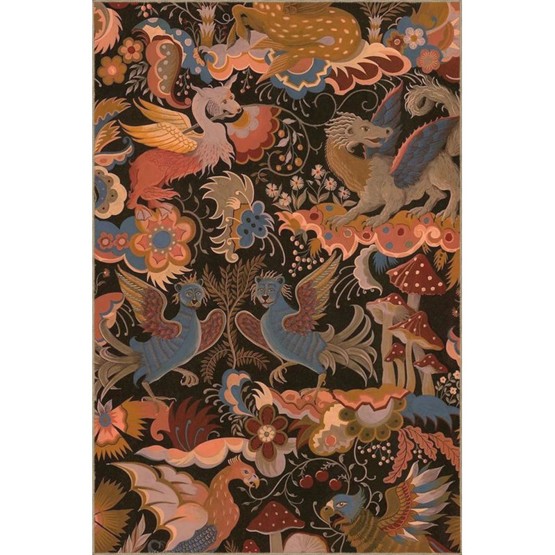 Animal Patterned Woven Base And Washable Case, Runner 2'6" x 9'11"