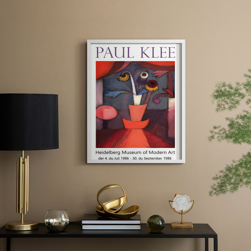 «Klee Posters II», reproduction encadrée - bois massif, H 15 po x l 12 po, Blanc