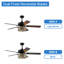 Ventilateur de plafond tambour 52 po en cristal moderne avec lumière et télécommande, moteur à courant continu, 6 vitesses, pales réversibles pour chambre à coucher, salon