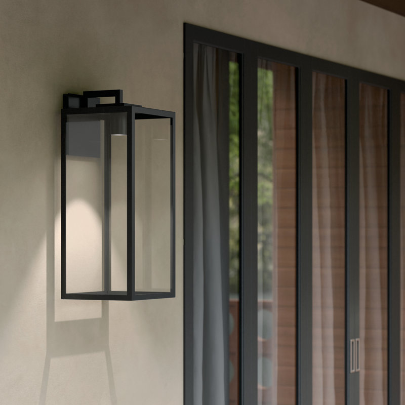 Applique murale d'extérieur 30 po Branner, Noir texturé, H 30 po x l 12 po x P 13 po