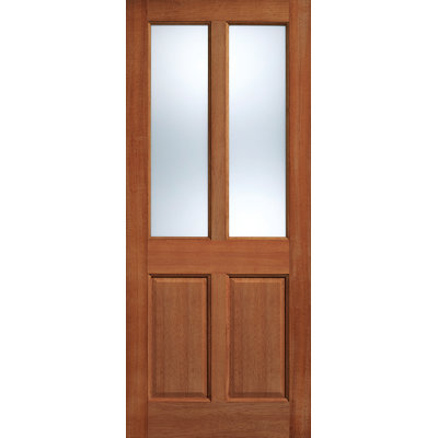 Malton 2L Frosted Hardwood External Door