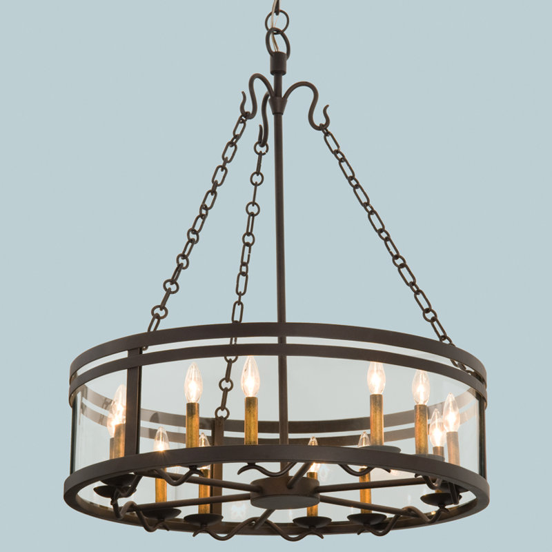 Morris 12 LT Bronze Chandelier Kalco