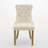 Velvet Upholstered Dining Chair with Golden Wooden Legs-1215305090-1215305093